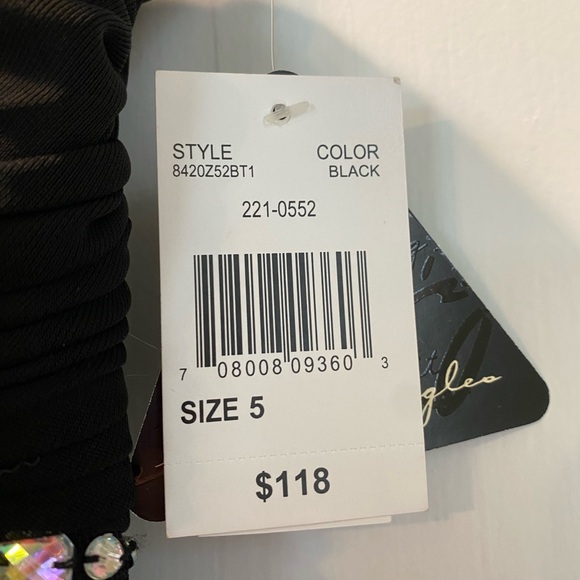 NWT City Triangles Black Strapless Long Formal Prom Dress Size 5 - Picture 5 of 7